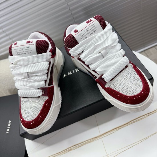 Amiri Crystal MA-1 Sneakers Burgundy Amiri Crystal MA-1 Sneakers Burgundy