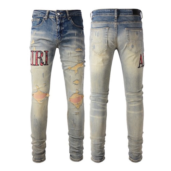 Amiri Flannel Core Logo Jean in Clay Indigo Amiri Flannel Core Logo Jean in Clay Indigo