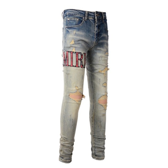Amiri Flannel Core Logo Jean in Clay Indigo Amiri Flannel Core Logo Jean in Clay Indigo