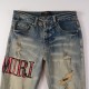 Amiri Flannel Core Logo Jean in Clay Indigo Amiri Flannel Core Logo Jean in Clay Indigo