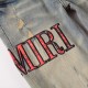Amiri Flannel Core Logo Jean in Clay Indigo Amiri Flannel Core Logo Jean in Clay Indigo