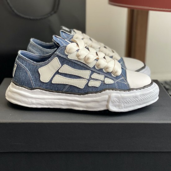 Amiri x MMY Bones Sneakers Denim Amiri x MMY Bones Sneakers Denim