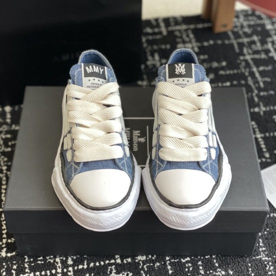 Amiri x MMY Bones Sneakers Denim Amiri x MMY Bones Sneakers Denim