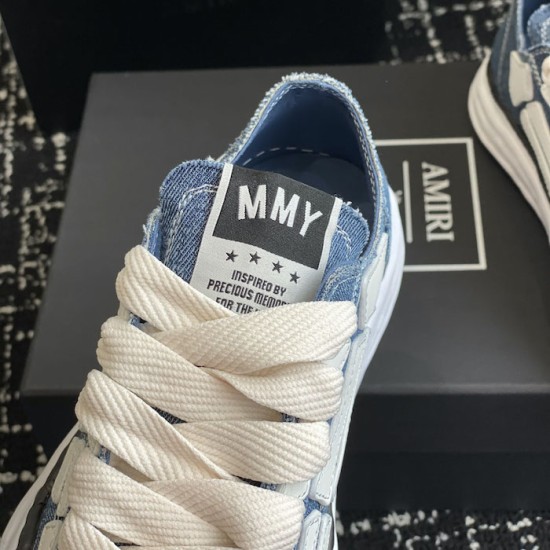 Amiri x MMY Bones Sneakers Denim Amiri x MMY Bones Sneakers Denim