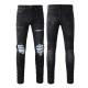 Amiri Plaid MX1 Mid-Rise Skinny Jean Vintage Black Amiri Plaid MX1 Mid-Rise Skinny Jean Vintage Black