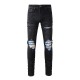 Amiri Plaid MX1 Mid-Rise Skinny Jean Vintage Black Amiri Plaid MX1 Mid-Rise Skinny Jean Vintage Black