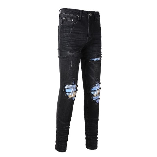Amiri Plaid MX1 Mid-Rise Skinny Jean Vintage Black Amiri Plaid MX1 Mid-Rise Skinny Jean Vintage Black