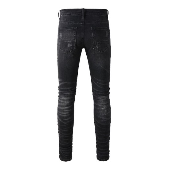 Amiri Plaid MX1 Mid-Rise Skinny Jean Vintage Black Amiri Plaid MX1 Mid-Rise Skinny Jean Vintage Black