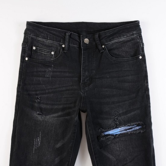 Amiri Plaid MX1 Mid-Rise Skinny Jean Vintage Black Amiri Plaid MX1 Mid-Rise Skinny Jean Vintage Black