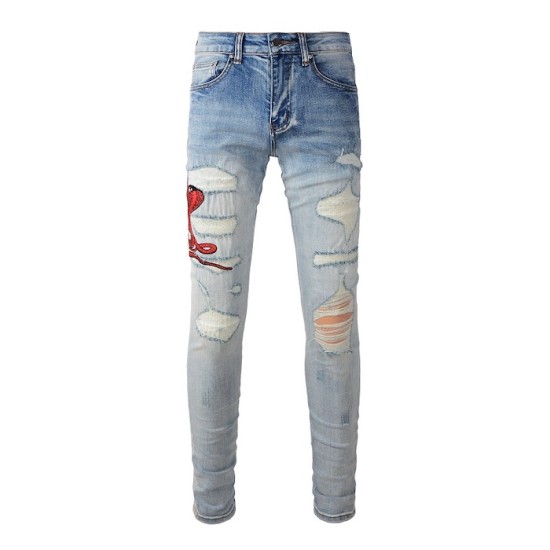 Amiri Snake Skinny Jean Antique Indigo Amiri Snake Skinny Jean Antique Indigo