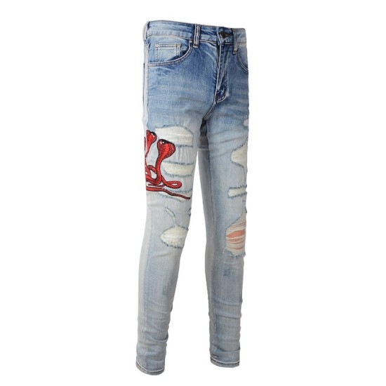 Amiri Snake Skinny Jean Antique Indigo Amiri Snake Skinny Jean Antique Indigo