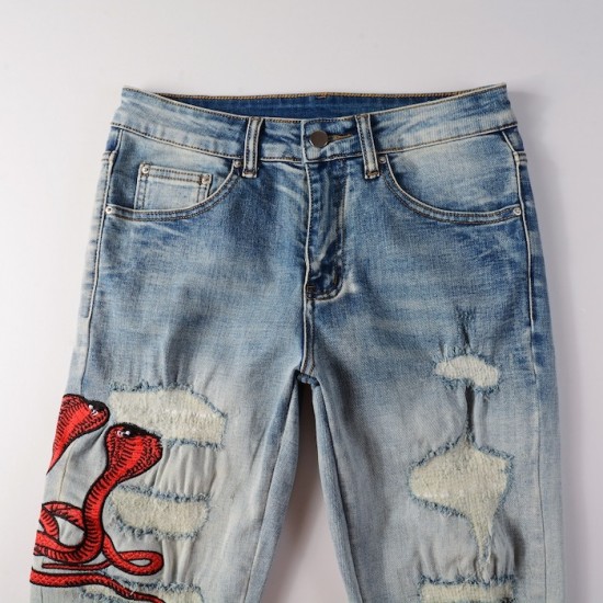 Amiri Snake Skinny Jean Antique Indigo Amiri Snake Skinny Jean Antique Indigo