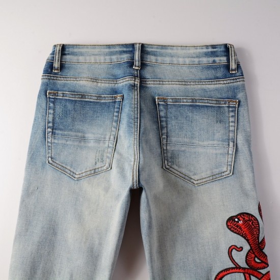 Amiri Snake Skinny Jean Antique Indigo Amiri Snake Skinny Jean Antique Indigo