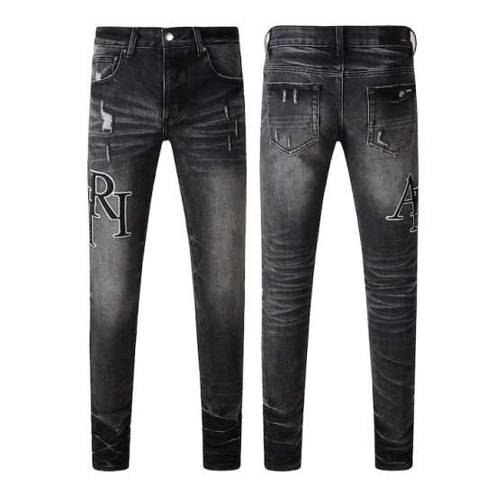 Amiri Staggered Embroidered Logo Jean Vintage Black Amiri Staggered Embroidered Logo Jean Vintage Black