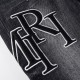 Amiri Staggered Embroidered Logo Jean Vintage Black Amiri Staggered Embroidered Logo Jean Vintage Black