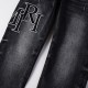 Amiri Staggered Embroidered Logo Jean Vintage Black Amiri Staggered Embroidered Logo Jean Vintage Black