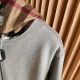 Burberry Check Hood Cotton Zip Hoodie Gray Burberry Check Hood Cotton Zip Hoodie Gray