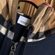 Burberry Check Hood Cotton Zip Hoodie Navy Burberry Check Hood Cotton Zip Hoodie Navy
