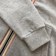 Burberry Icon Stripe Detail Cotton Zip-Front Hooded Sweatshirt Gray Burberry Icon Stripe Detail Cotton Zip-Front Hooded Sweatshirt Gray