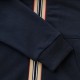Burberry Icon Stripe Detail Cotton Zip-Front Hooded Sweatshirt Navy Burberry Icon Stripe Detail Cotton Zip-Front Hooded Sweatshirt Navy