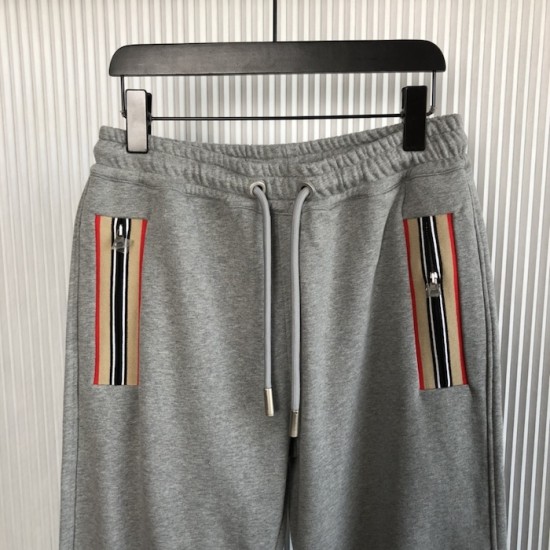 Burberry Icon Stripe Track Pants Gray Burberry Icon Stripe Track Pants Gray