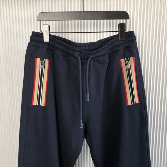 Burberry Icon Stripe Track Pants Navy Burberry Icon Stripe Track Pants Navy