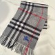 Burberry Check Cashmere Scarf Archive Grey Burberry Check Cashmere Scarf Archive Grey