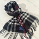 Burberry Check Cashmere Scarf Archive Navy Burberry Check Cashmere Scarf Archive Navy