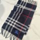 Burberry Check Cashmere Scarf Archive Navy Burberry Check Cashmere Scarf Archive Navy