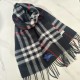 Burberry Check Cashmere Scarf Archive Navy Burberry Check Cashmere Scarf Archive Navy
