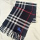 Burberry Check Cashmere Scarf Archive Navy Burberry Check Cashmere Scarf Archive Navy