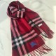Burberry Check Cashmere Scarf Archive Red Burberry Check Cashmere Scarf Archive Red