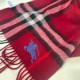 Burberry Check Cashmere Scarf Archive Red Burberry Check Cashmere Scarf Archive Red