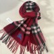 Burberry Check Cashmere Scarf Archive Red Burberry Check Cashmere Scarf Archive Red