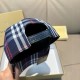 Burberry Check Cotton Baseball Cap Navy Burberry Check Cotton Baseball Cap Navy