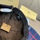 Burberry Check Cotton Baseball Cap Navy Burberry Check Cotton Baseball Cap Navy