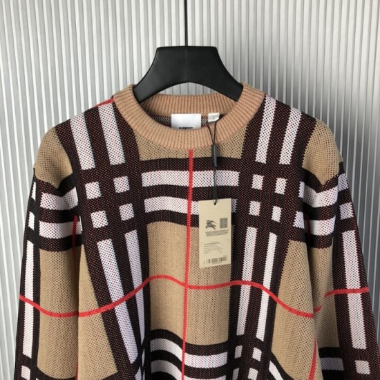 Burberry Check Wool Blend Sweater Burberry Check Wool Blend Sweater