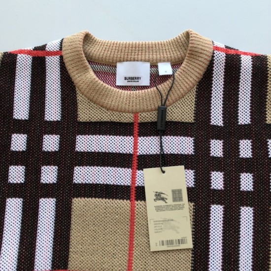 Burberry Check Wool Blend Sweater Burberry Check Wool Blend Sweater