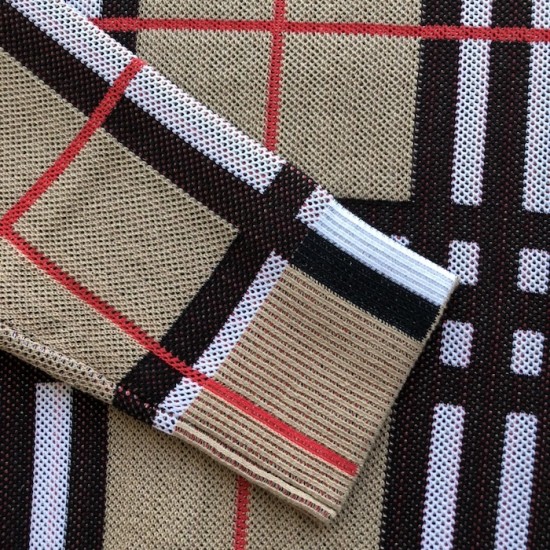 Burberry Check Wool Blend Sweater Burberry Check Wool Blend Sweater