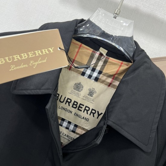 Burberry Mid-length Camden Heritage Car Coat Black Burberry Mid-length Camden Heritage Car Coat Black