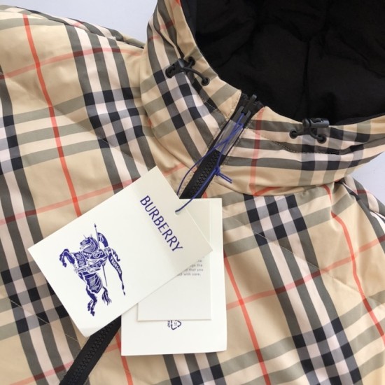 Burberry Reversible Check Nylon Snowdonia Puffer Jacket Burberry Reversible Check Nylon Snowdonia Puffer Jacket
