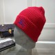 Burberry Ribbed Cashmere Beanie Red Burberry Ribbed Cashmere Beanie Red