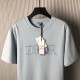 Dior and Hylton Nel T-Shirt Relaxed Fit Blue Cotton Jersey Dior and Hylton Nel T-Shirt Relaxed Fit Blue Cotton Jersey