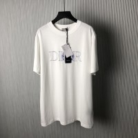 Dior and Hylton Nel T-Shirt Relaxed Fit White Cotton Jersey