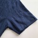 Replica Dior Oblique Deep Blue Cotton T-Shirt - Luxury Streetwear Tee Replica Dior Oblique Deep Blue T-Shirt front and back view on model