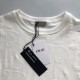 Replica Dior Oblique White Cotton T-Shirt - Luxury Streetwear Tee Replica Dior Oblique White T-Shirt front and back view on model