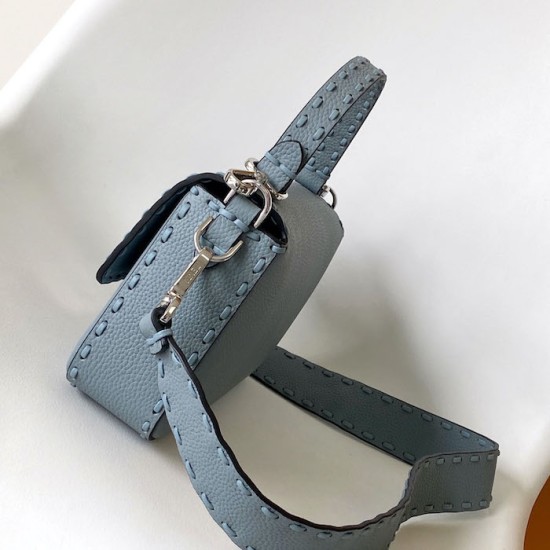 Fendi Baguette Light Blue Selleria Bag Fendi Baguette Light Blue Selleria Bag