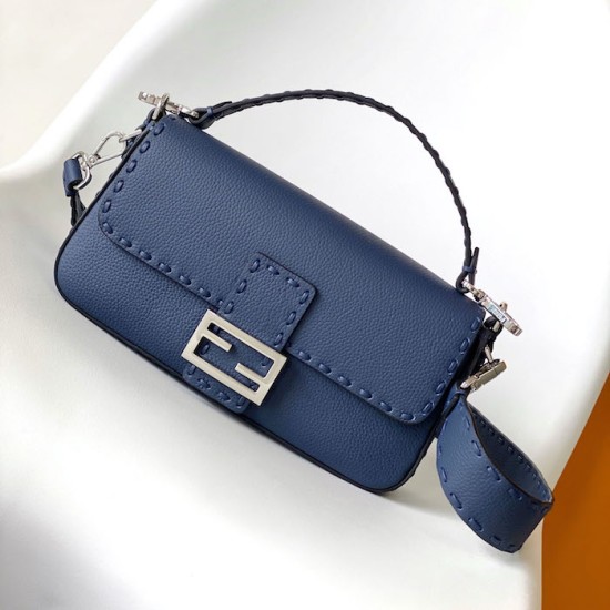 Fendi Baguette Navy Blue Selleria Bag Fendi Baguette Navy Blue Selleria Bag