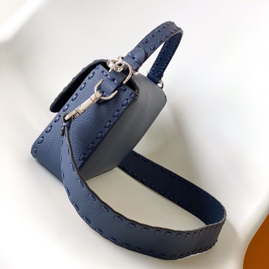 Fendi Baguette Navy Blue Selleria Bag Fendi Baguette Navy Blue Selleria Bag