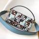 Fendi Baguette Multicolor canvas bag with FF embroidery Blue Fendi Baguette Multicolor canvas bag with FF embroidery Blue